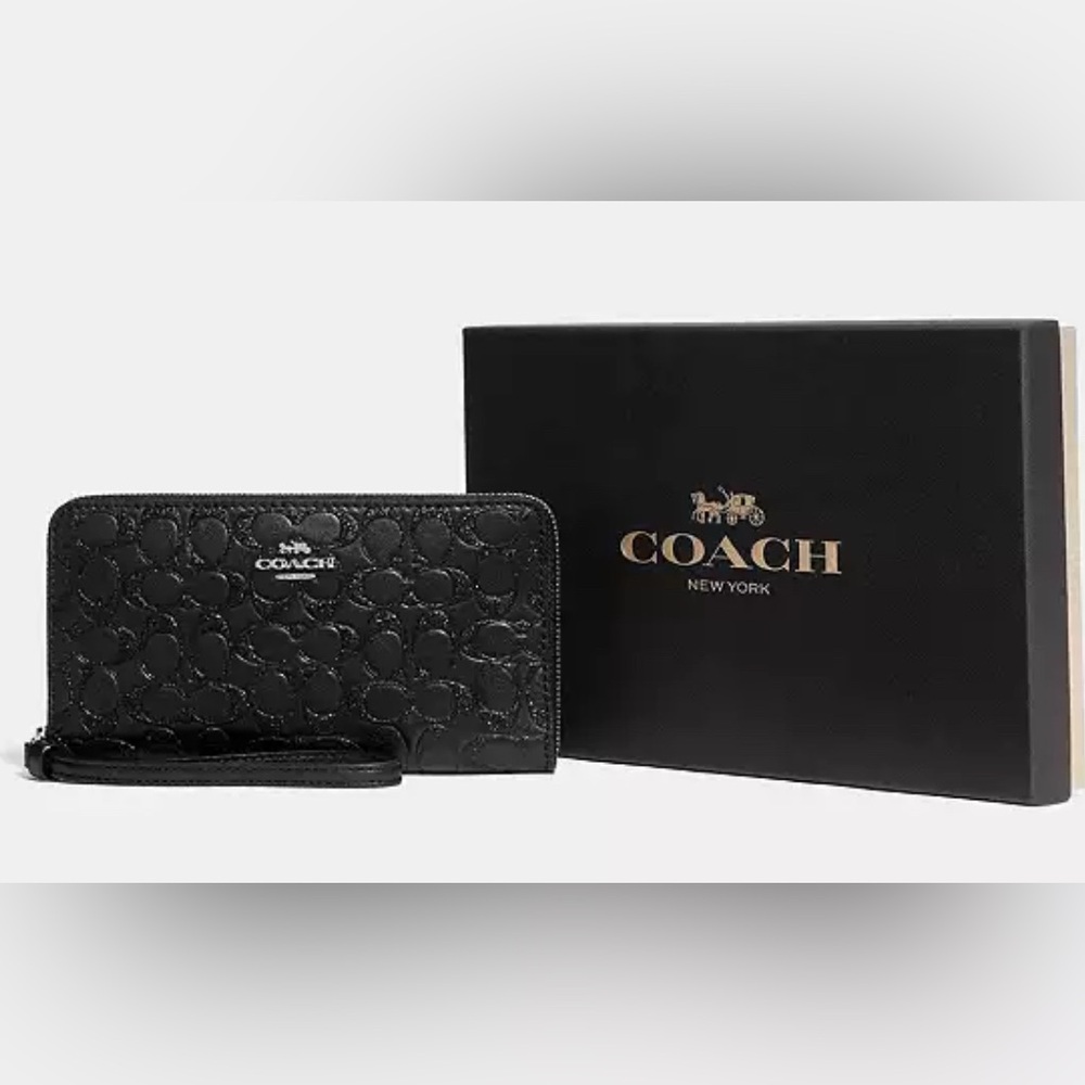 COACH Boxed Large Phone Wallet In Signature Leather